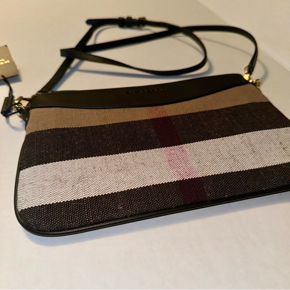 NWT Burberry Canvas Check Peyton Crossbody - Picture 6 of 11